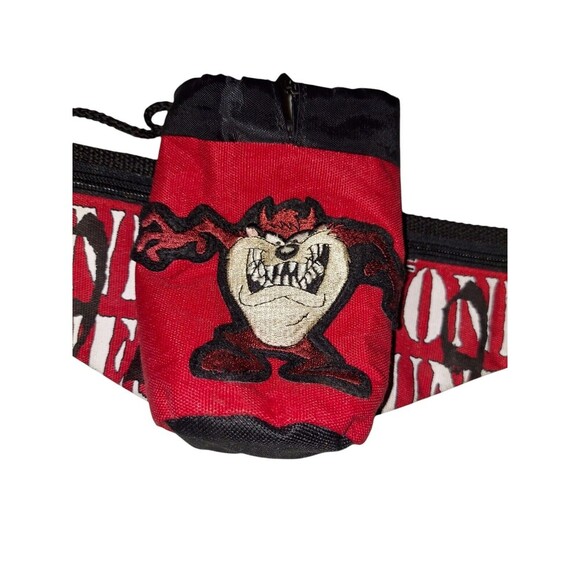 Vintage Looney Tunes Tasmanian Devil Fanny Pack With Cup Holder 1997 Taz - Picture 2 of 8